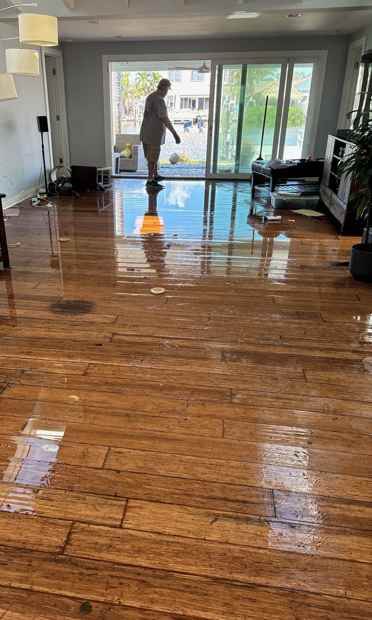 Florida home interior with severe flood damage — denied insurance claim — Greenlight Claims